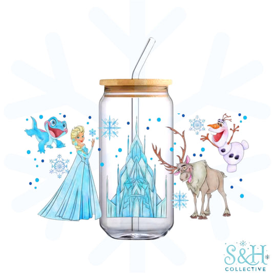 Frozen Princess - (Holographic Finish) 16oz Can Cup Tumbler