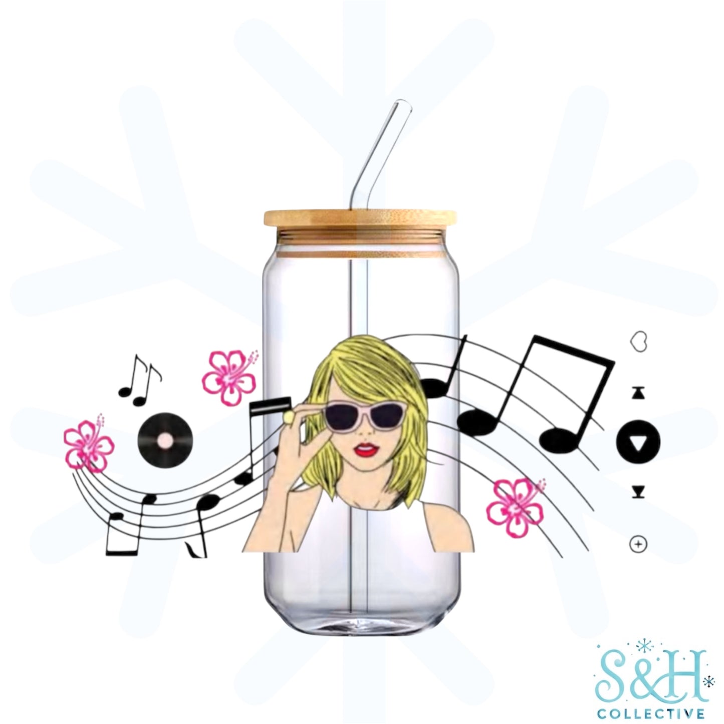 TS - Music Notes (Standard Finish) 16oz Can Cup Tumbler