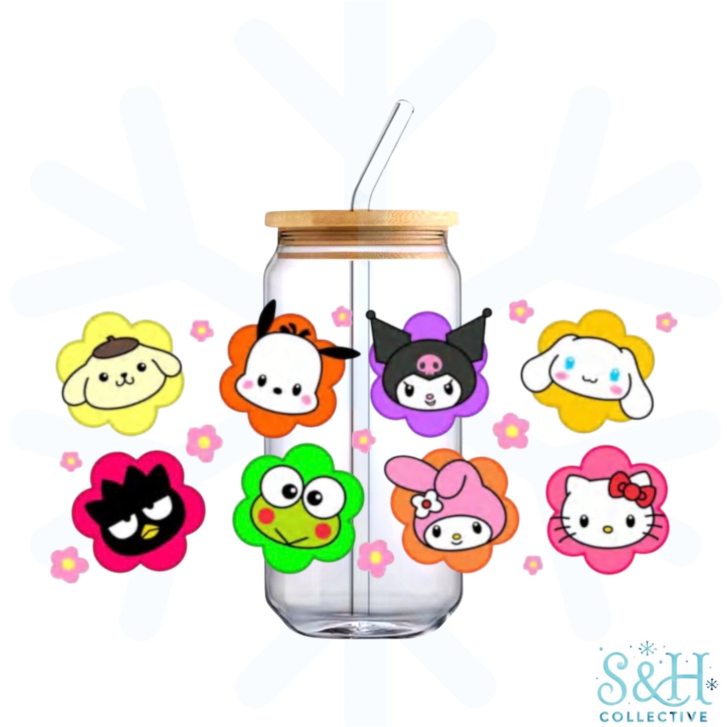 Kitty - Flowers (Standard Finish) 16oz Can Cup Tumbler