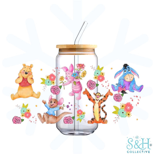 Winnie - Bright Floral (Standard Finish) 16oz Can Cup Tumbler