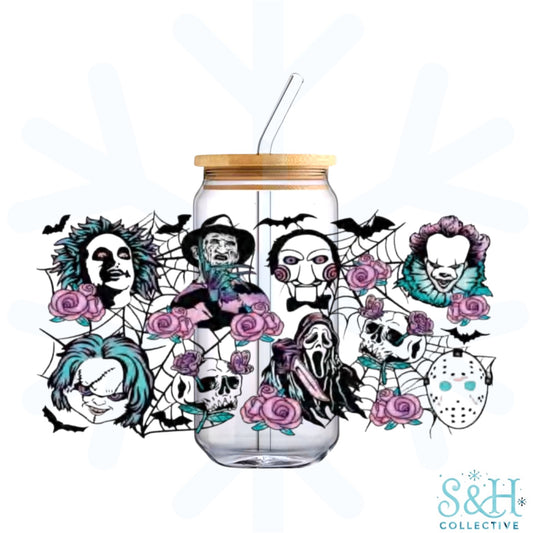 Serial Killers - Purple Floral (Standard Finish) 16oz Can Cup Tumbler