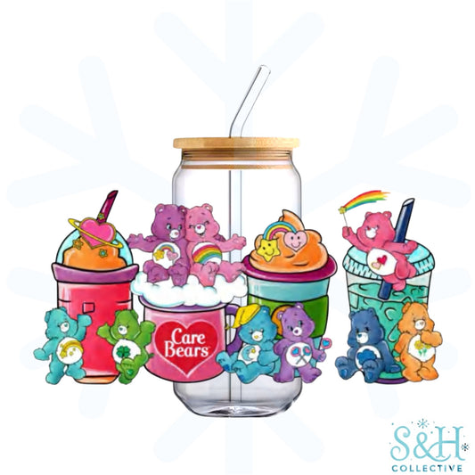 Retro Bears - Cups (Standard Finish) 16oz Can Cup Tumbler