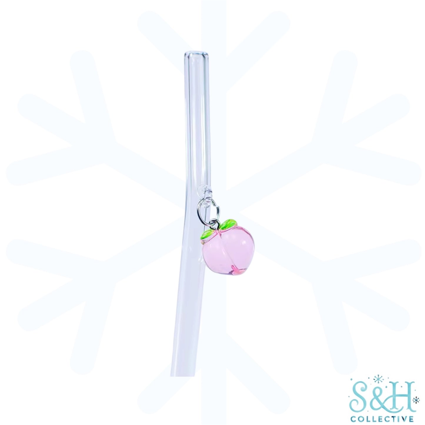 Dangle Charm Glass Straw
