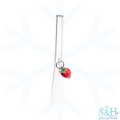 Dangle Charm Glass Straw