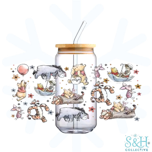 Winnie - Vintage Floral (Standard Finish) 16oz Can Cup Tumbler